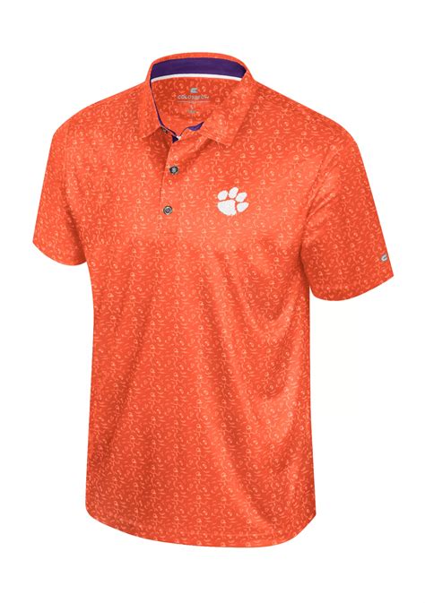 Colosseum NCAA Clemson Tigers Football Printed Team Polo Shirt | Belk
