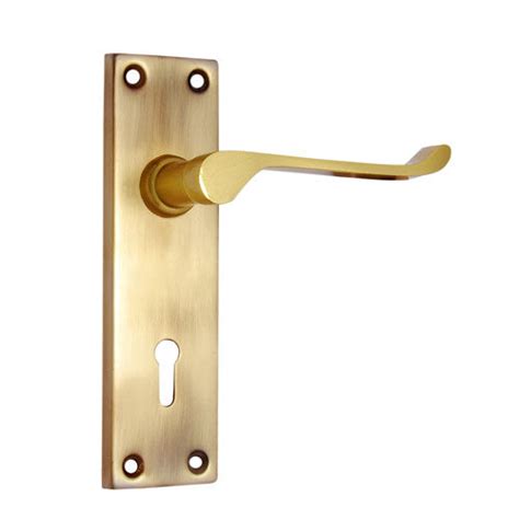 Quality "Eleazar" Iron Door Handle with Plate - Adonai Hardware