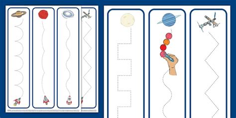 Space Trails Fine Motor Skills Cards | Twinkl (teacher made)