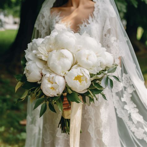 Buy White Peonies Bridal Bouquet | Flower Club Studio