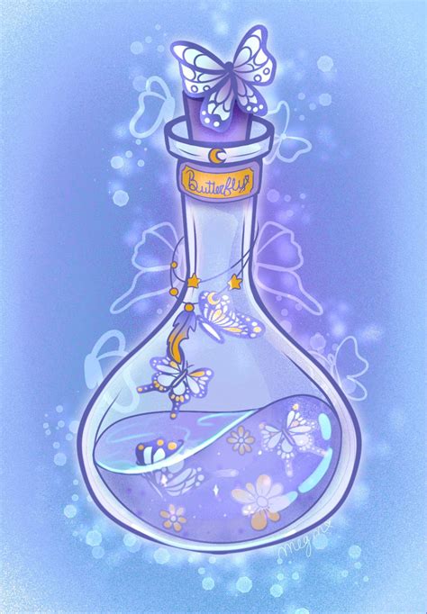 Cute Butterfly Potion Illustration