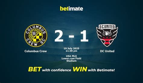 Columbus Crew vs DC United Prediction, Odds & Betting Tips 07/19/2025