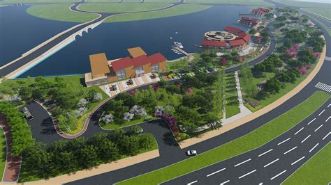 潍坊滨海经济开发区文昌湖休闲中心AB区景观方案设计 - 专业景观绿化规划设计