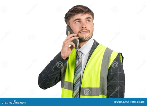 Man in a Suit Wearing a Hi-vis Vest Stock Image - Image of caucasian ...
