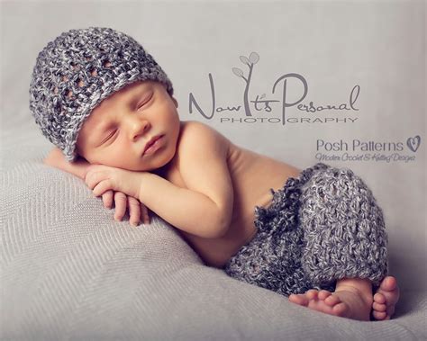 Crochet Pattern Newborn Hat & Baby Pants Set