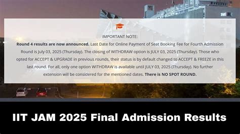 IIT JAM 2025 Final Admission Results Declared At jam2025.iitd.ac.in; No ...