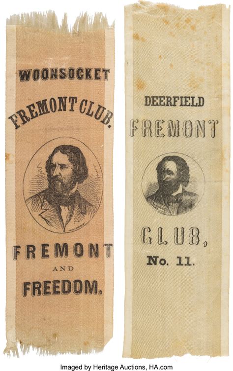 John C. Frémont: Pair of Ribbons.... (Total: 2 Items) Political | Lot ...