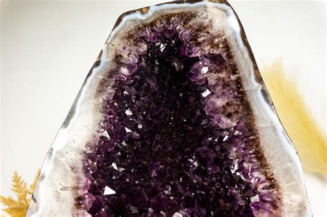 Bi-Color Amethyst Cathedral Geode with Dark Saturated AAA Purple ...