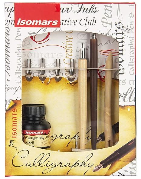 Isomars Calligraphy Pen Set - Wood, Ink Black : Amazon.in: Office Products