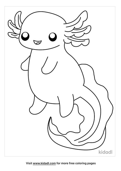 Axolotl Coloring Pages Free