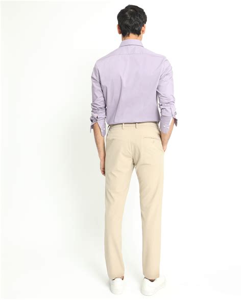 Rare Rabbit Men's Neutons Light Purple Cotton Plain Regular Fit Full S