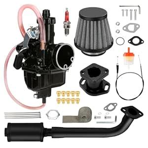 HIAORS VM22 26mm Carburetor Exhaust Pipe Muffler Jets for Predator ...