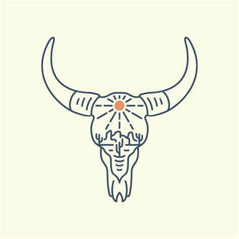 Bull Skull Drawing