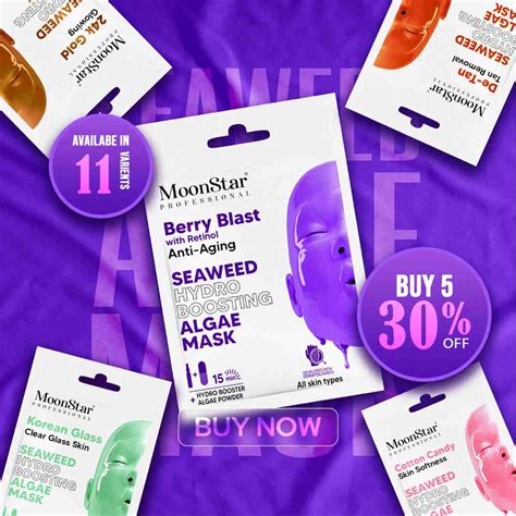 Algae Mask Combo Pack of 5 - Moonstar Essentials