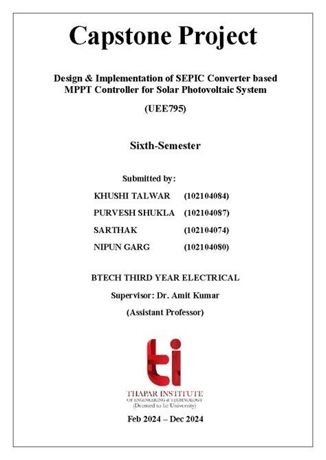 Capstone Report - Capstone Project Design & Implementation of SEPIC ...