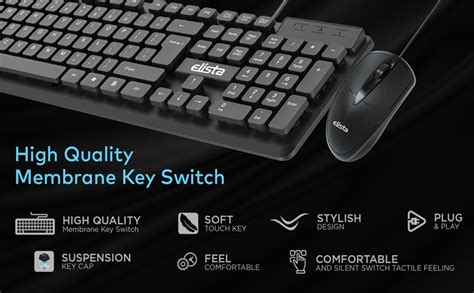 Amazon.in: Buy Elista Wired Keyboard and Mouse Combo for PC & Laptop ...
