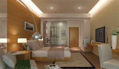 设计时尚的宾馆客房装修效果图-中国木业网