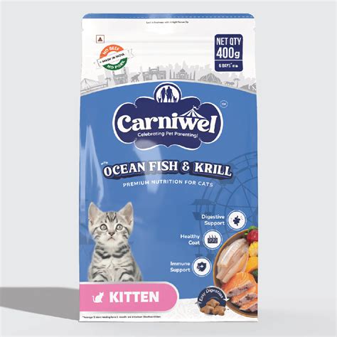 Carniwel Ocean Fish & Krill and Persian Kitten Food (Pack of 2)