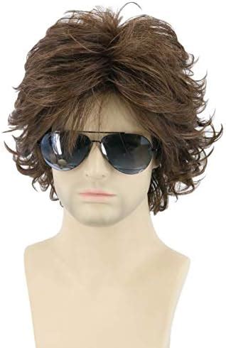 Cosplay Wig Short Natural Wavy Style Layered Halloween Synthetic Fiber ...