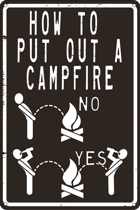 How To Put Out A Campfire 12 X 8 Funny | Desertcart INDIA