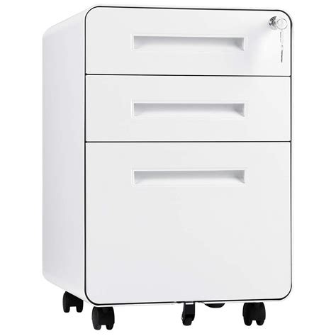 Superday Locking File Cabinet 3 Drawer Metal Vertical File Cabinet ...