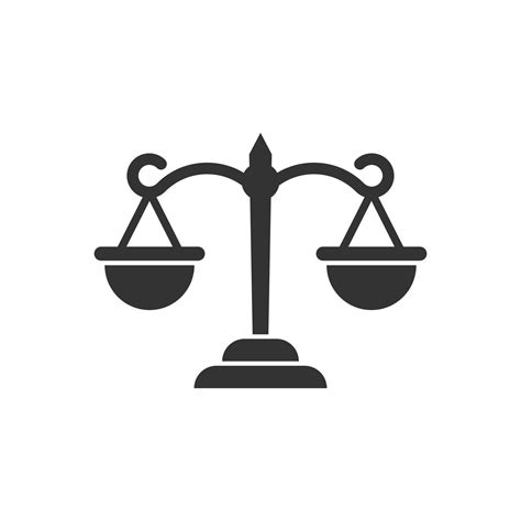 Scales icon in flat style. Libra vector illustration on isolated background. Mass comparison ...