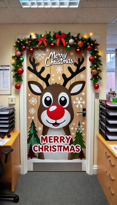 🎄 Transform Your Workplace with These 21 Stunning Christmas Office Door ...