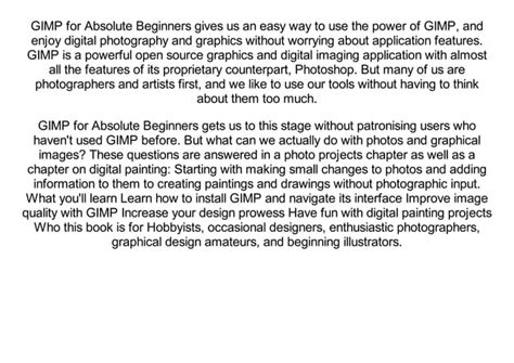 Image result for GIMP Tutorials for Beginners PDF