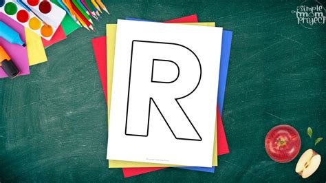 Free Printable Uppercase Letter R Template – Simple Mom Project - Letter R Outline