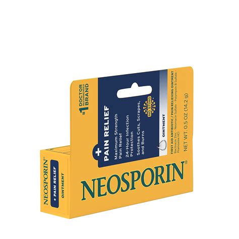 Neosporin Maximum Strength Pain Relief Dual Action Ointment First Aid ...