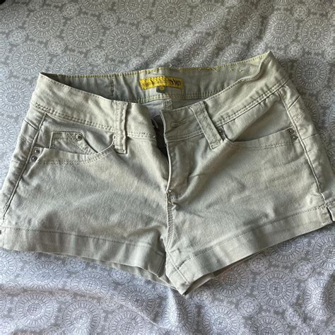 Khaki short shorts Size 1 Make your booty pop🍑 I... - Depop