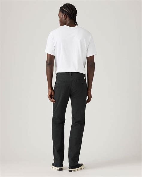 Xx Chino Standard Taper Fit Brushed Wool-like Twill Men's Pants - Black | Levi's® US