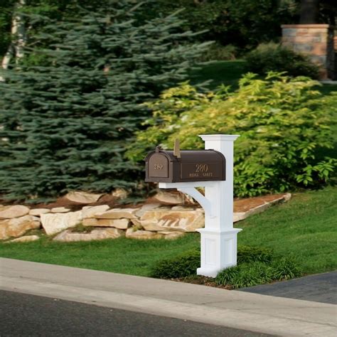 YardCraft White Vinyl 4 x 4 Mount Mailbox Post MMP609 at Lowes.com