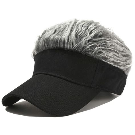 Buy Flair Hair Visor Sun Cap Wig Peaked Adjustable Baseball Hat with ...