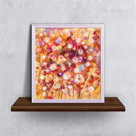 ArtzFolio Spring Flowers Tabletop Painting White Frame 10 x 10.8 inch ...