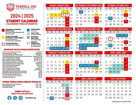 District Calendar | Terrell Independent School District