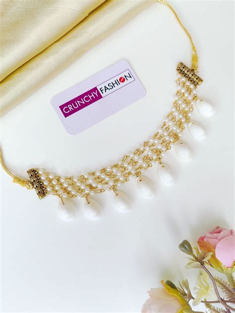 Haldi Mehndi Jewellery Pearl & Sea Shell Jewellery Set