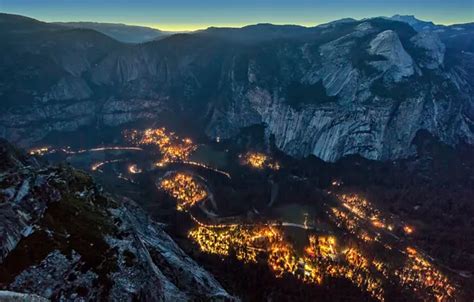 Download wallpaper mountains, nature, the city, the evening, valley ...