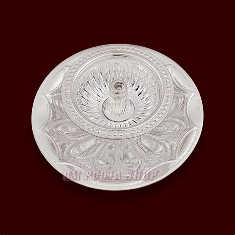 Diwali Aarti Silver Diya | Get Pure Silver Deepam online @ OM POOJA SHOP