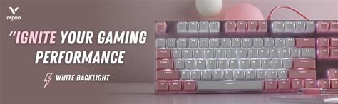 Buy Shop Rapoo V500PRO Mechanical Gaming Keyboard (Pink and White) at ...