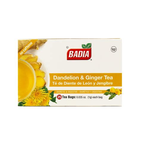 Ginger & Turmeric Tea Bags - 25 bags - Badia Spices