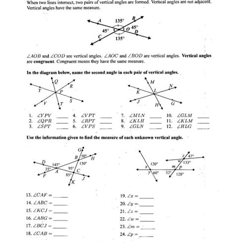 Image result for Adjacent Angles Worksheet