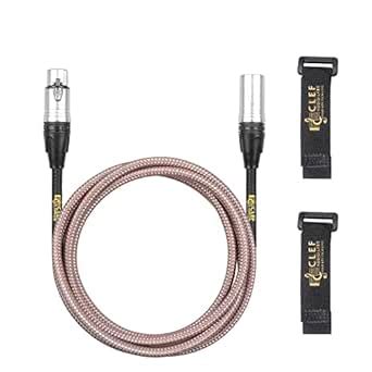 Clef Audio Labs XLR Cable, 12 Feet, Balanced 22AWG Cord, Male to Female ...