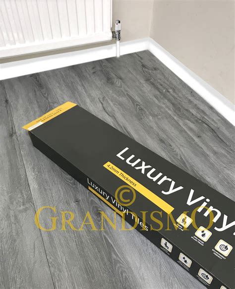 LVT Luxury Click Vinyl Flooring 100% Waterproof Bathroom Grey Planks ...