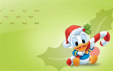 Download Cartoons Donald Duck Christmas Theme Wallpaper | Wallpapers.com