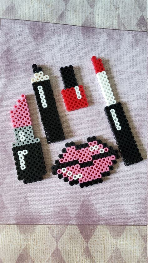 Perler Bead Make-Up by PerlerCreationsShop on Etsy | Easy perler bead ...