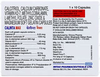 Calinta Max Capsule 10 - Uses, Side Effects, Dosage, Price | Truemeds