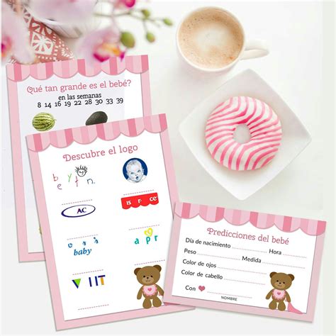 Teddy bear baby shower 🐻💕. Bundle x 10 games in spanish. Printable ...