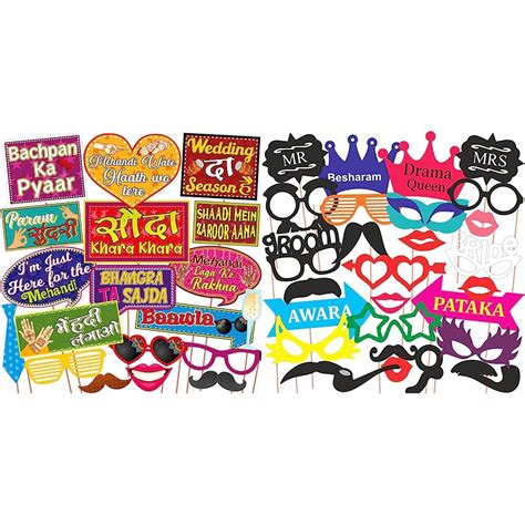 WOBBOX Mehndi Decoration Sangeet Night Party Props, Bollywood New ...