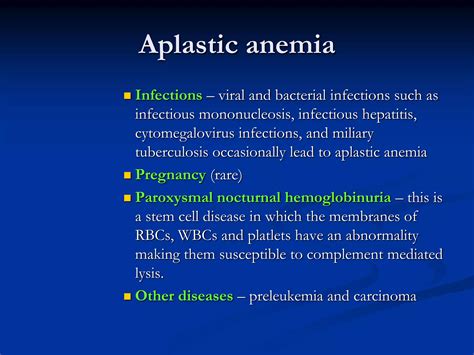 Aplastic and hypoproliferative anemias | PPTX